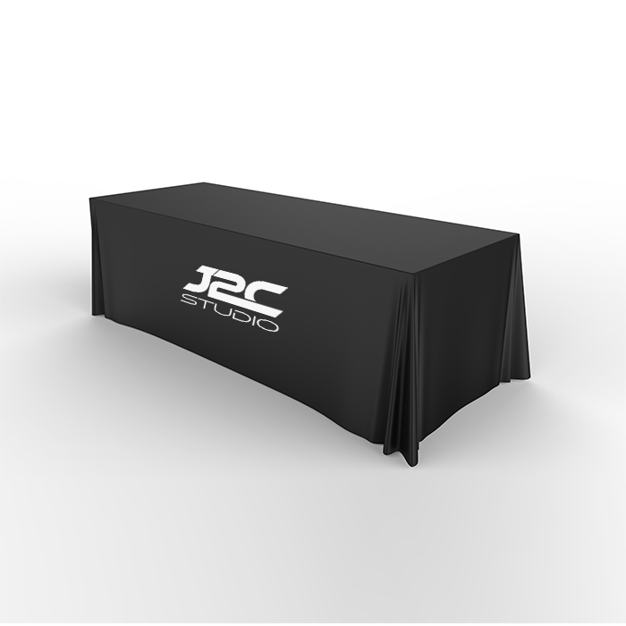 6ft Table Cover 3 Sided (Open Back) J2C Studio